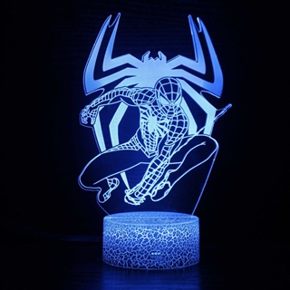 Spiderman 3D lampe med 16 lysfarver